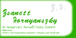 zsanett hornyanszky business card